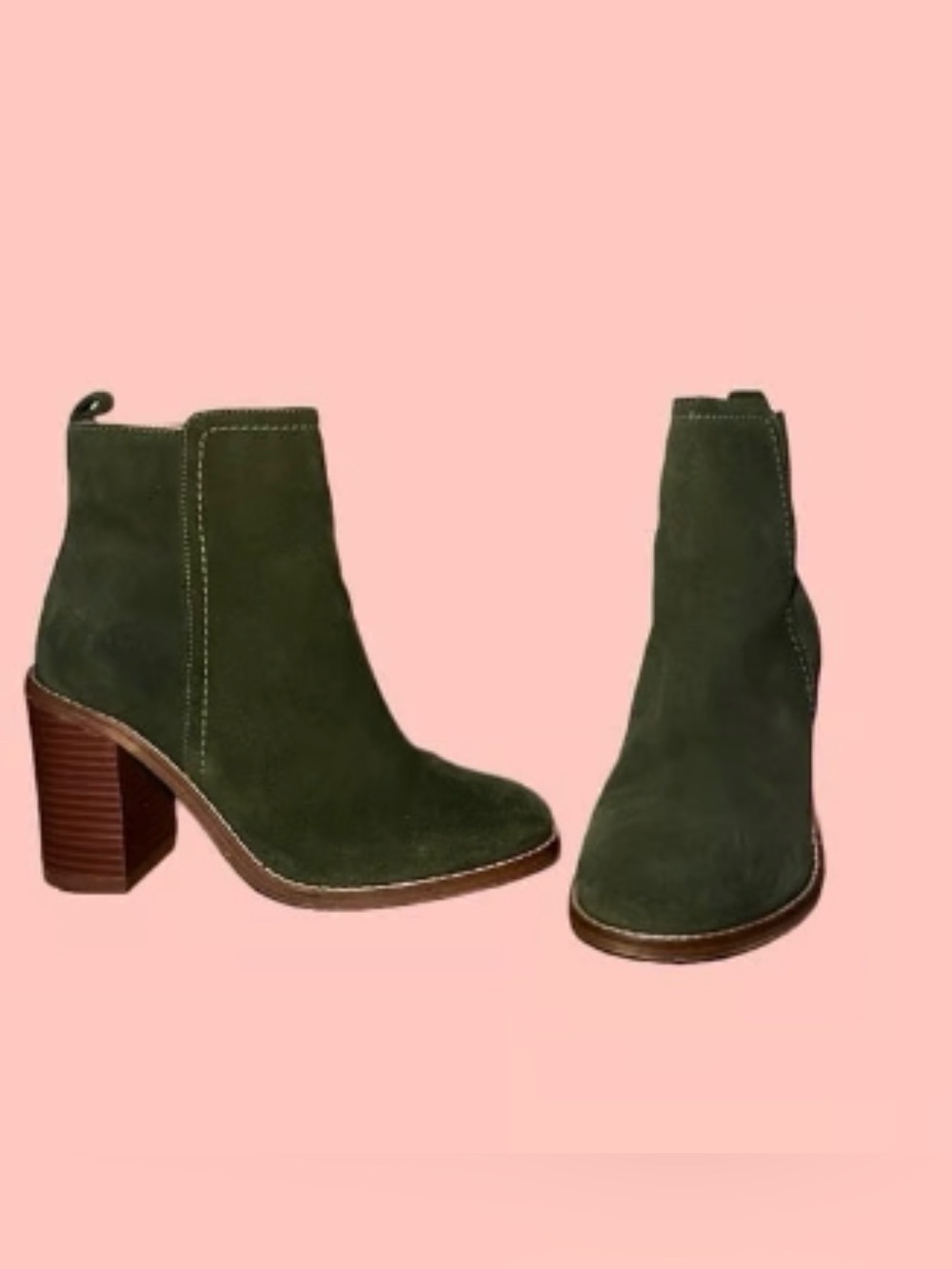 Seychelles Lounge Green Suede Ankle Boots